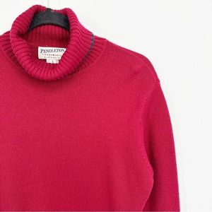 Pendleton Red, White, & Blue Wool-Blend Turtleneck Sweater